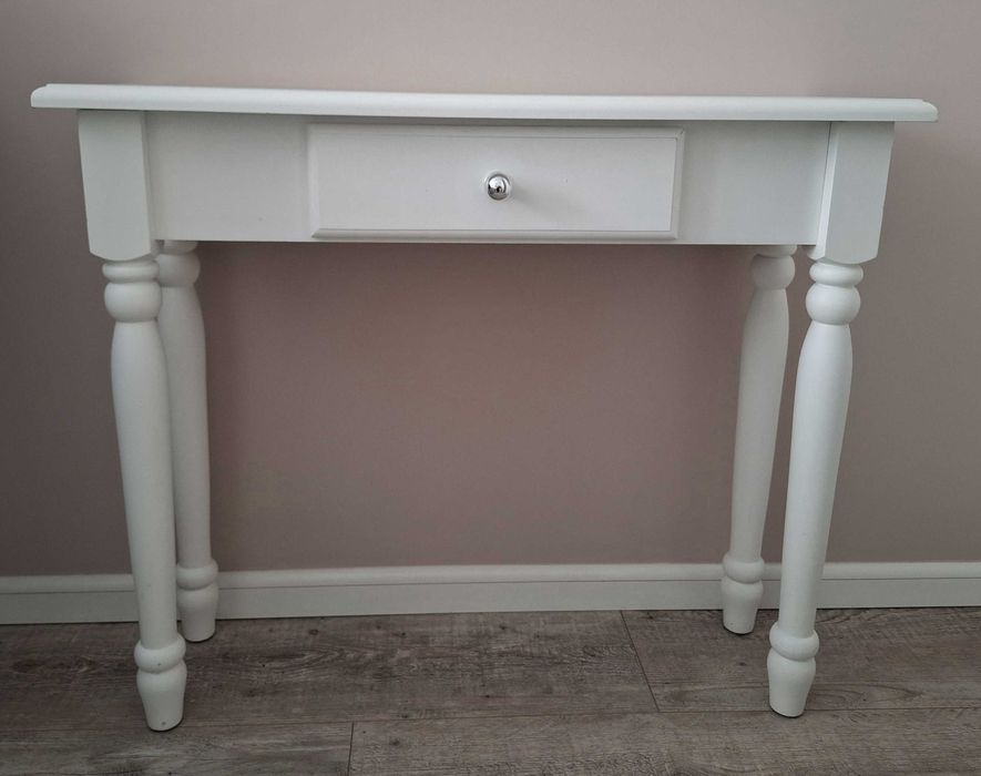 konsola biała, toaletka