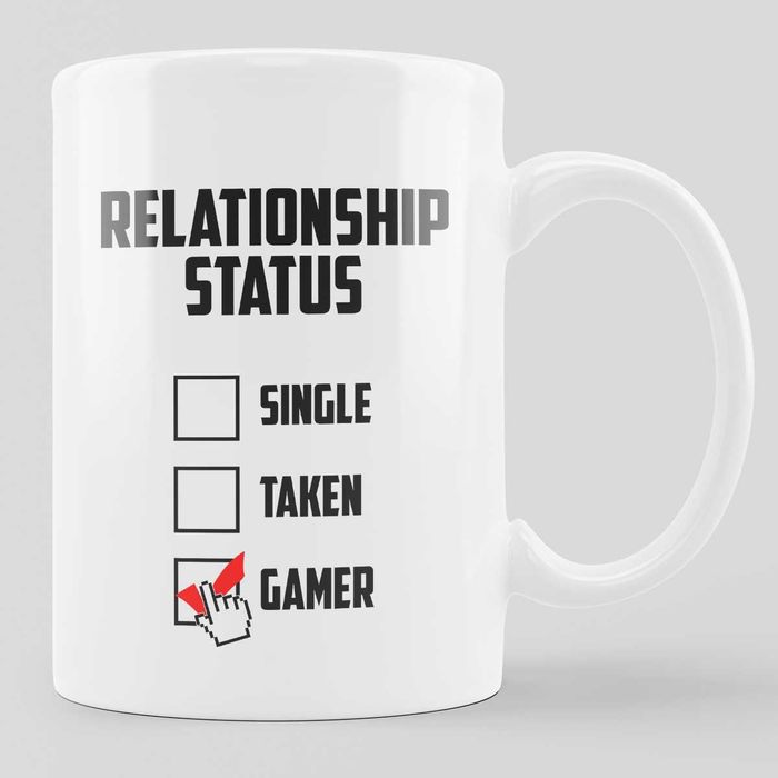 Kubek gracza - RELATIONSHIP STATUS GAMER GAMING - Prezent - Urodziny