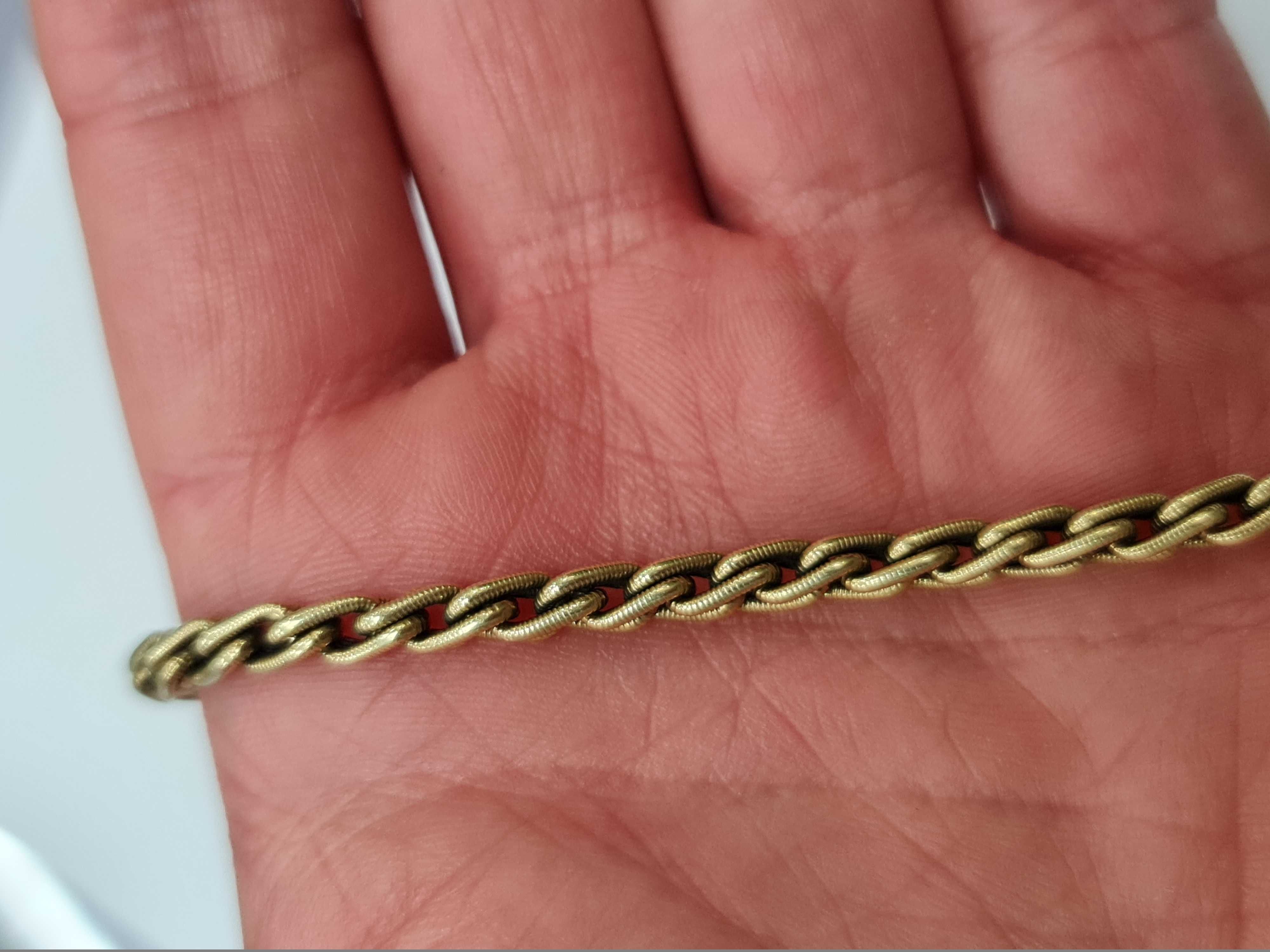 Złota bransoletka męska / damska/ 585/ 9.50 gram/ 20.5 cm