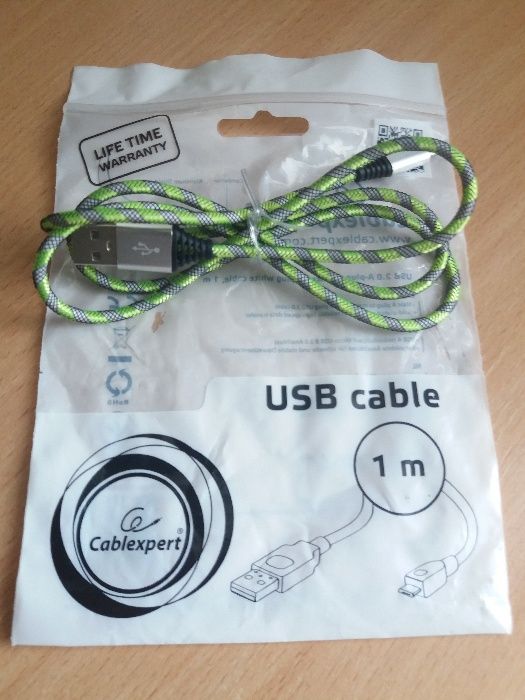 Новий кабель: USB cable - 1 м. + Нові кабелі для ПК, ноутбуків, БФП.