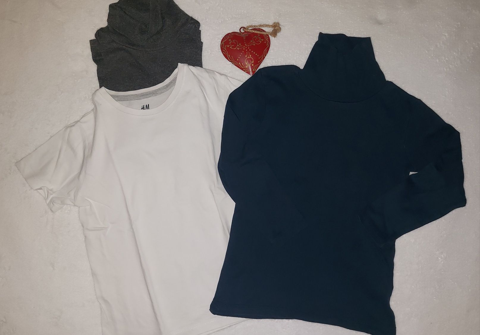 Lote 3 peças - t-shirt e camisolas gola alta H&M