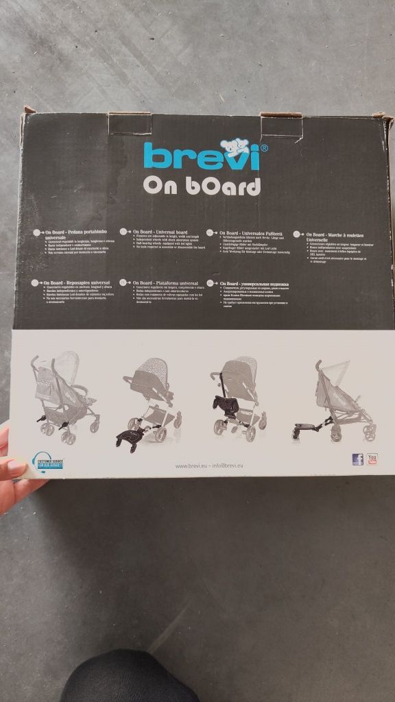 Brevi ON BOARD Plataforma infantil com rodas luminosas LED
