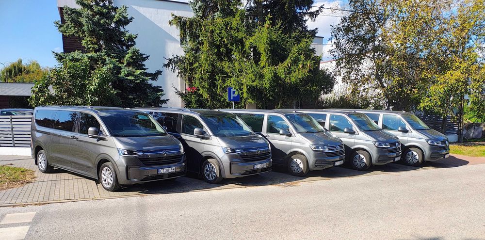 Wynajem VW CARAVELLE LONG T7,9/8 os. automat/najdłuższy bus 5,5 metra!