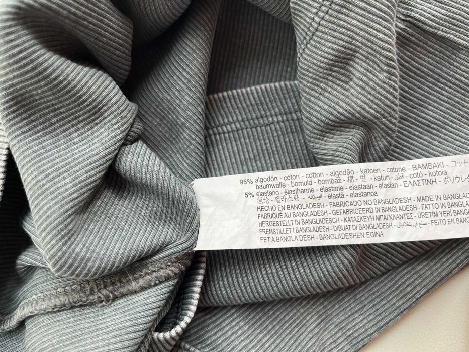 Базовий топ у рубчик Zara | M - L | washed | basic ribbed