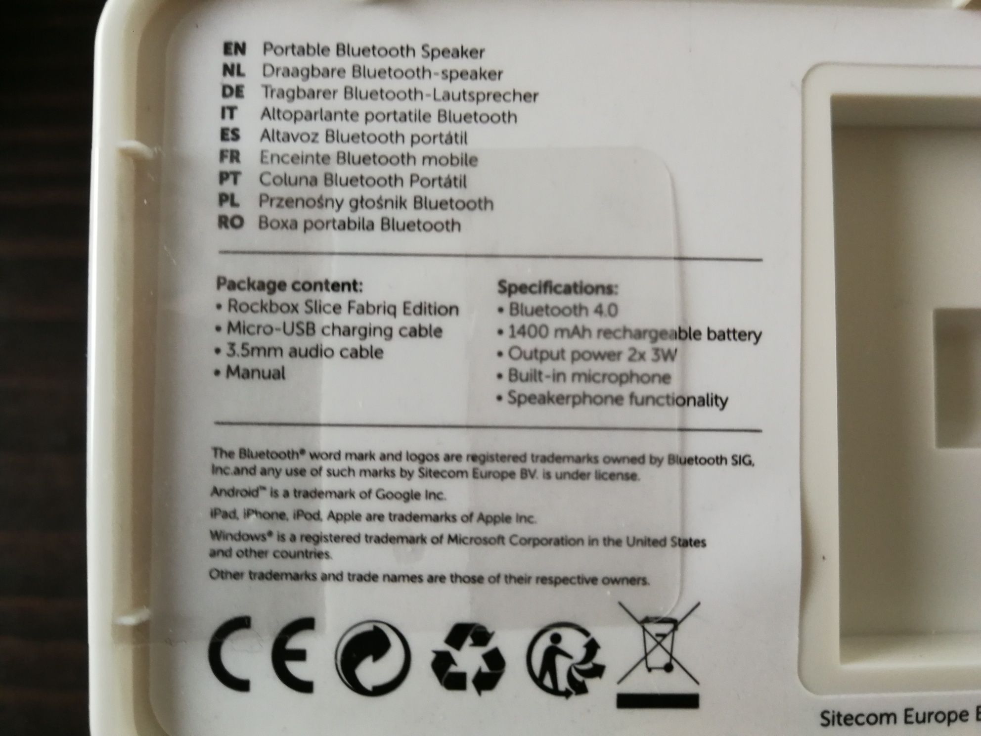 Głośnik bluetooth 4.0 Fresh 'N Rebel slice