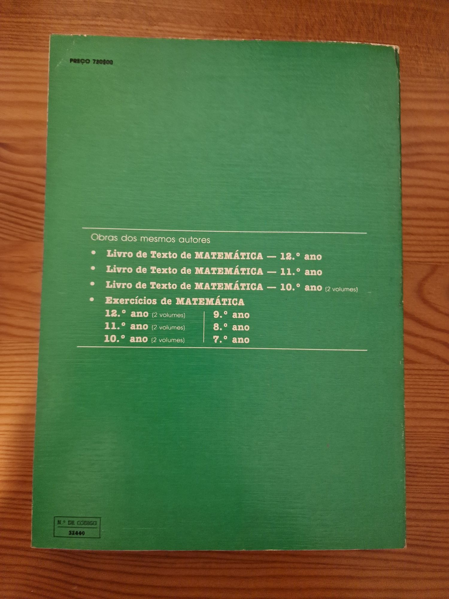 Livro matemática 10 ano de 1988