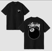 Мужская футболка Stussy 8Ball с шаром черная стусси унисекс Топ продаж