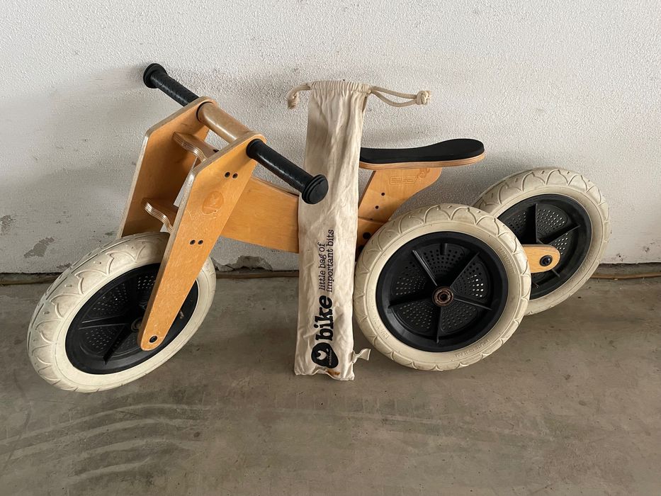 Bicicleta evolutiva / triciclo wishbone original natural 3 em 1