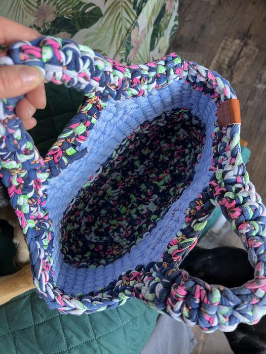 Torebka koszyk shopper szydełkowa