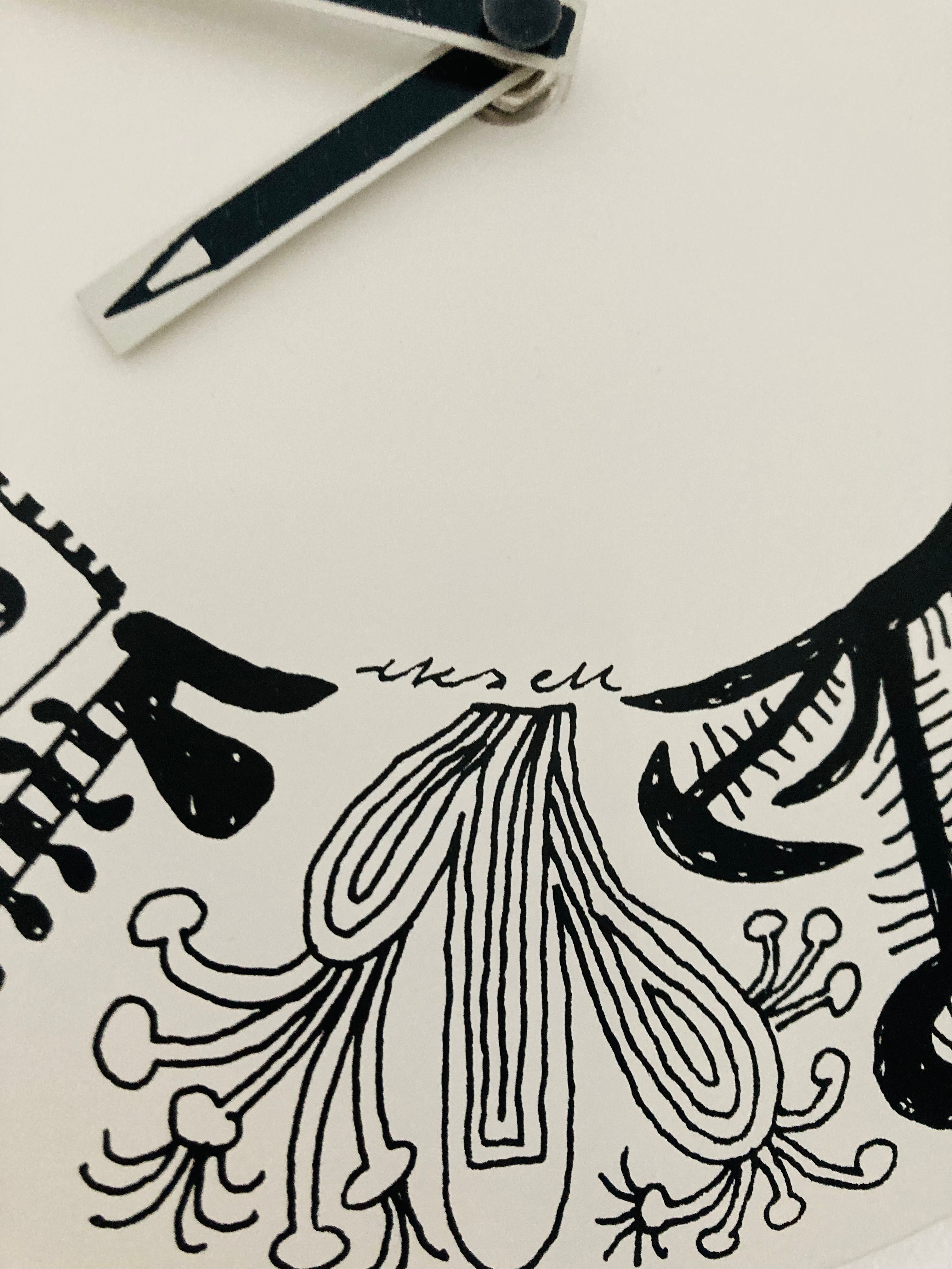 Zegar Ikea onskedrom unikat skandynawski styl grafika minimal