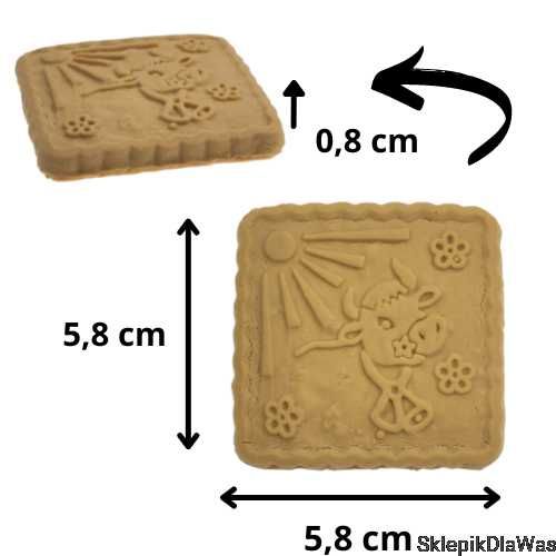 Foremka silikonowa ciastko z krówką 5,8 cm świece sojowe woski