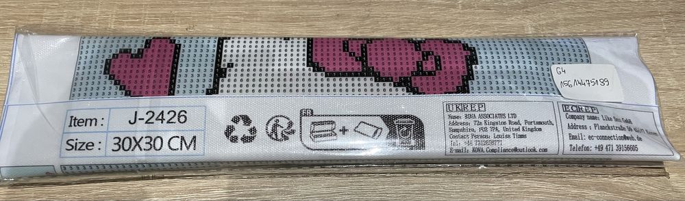 Mata do dziergania z azjatyckim motywem 30x30 cm