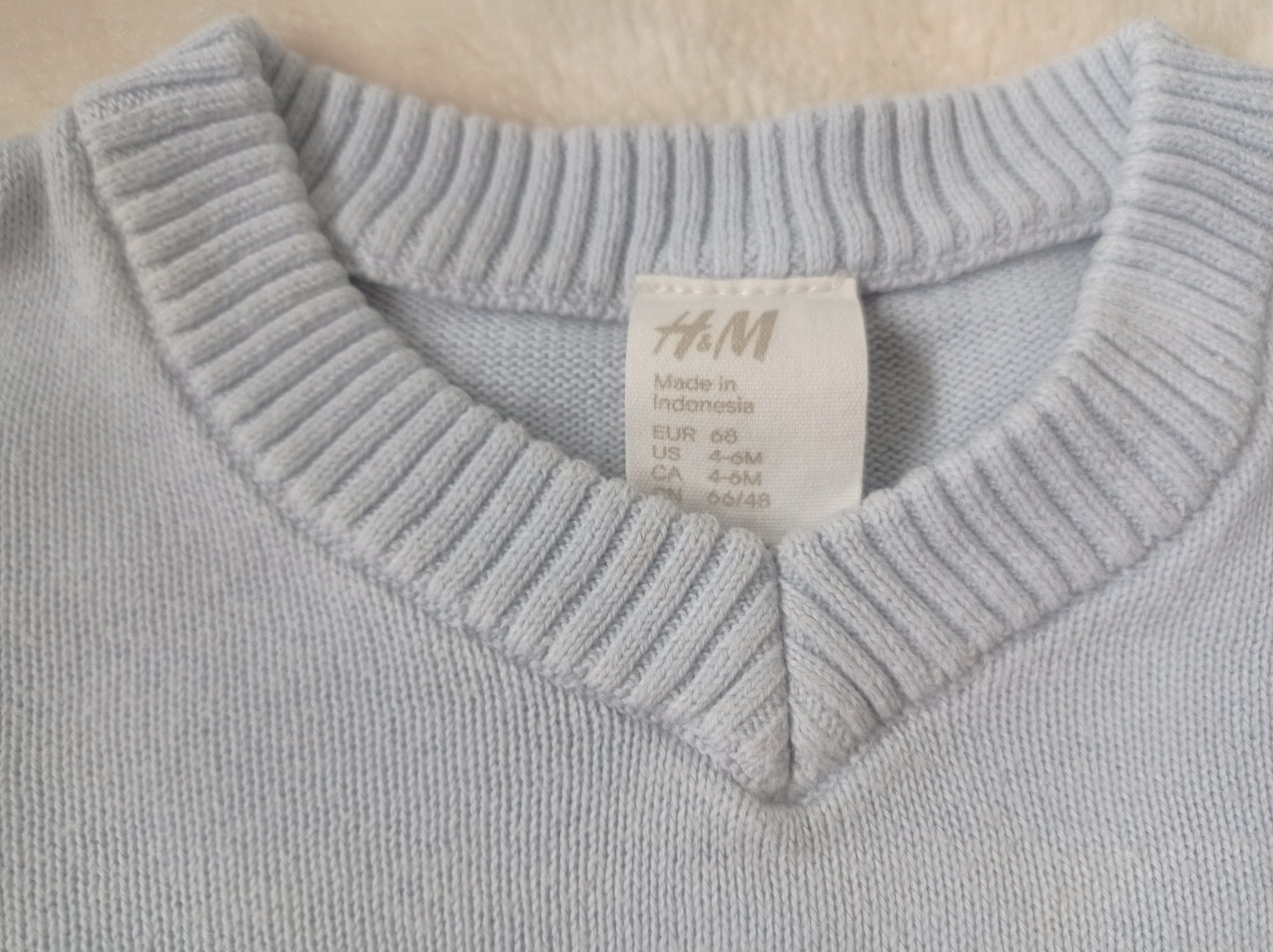 Sweter sweterek chłopięcy 68 74 80 H&M Smyk Next