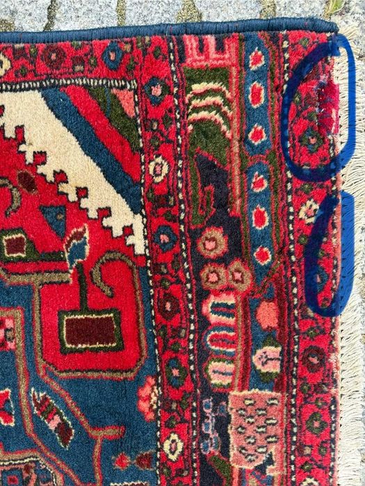 Dywan vintage wełniany r.tkany perski Hamadan 235x115 galeria 6 tyś
