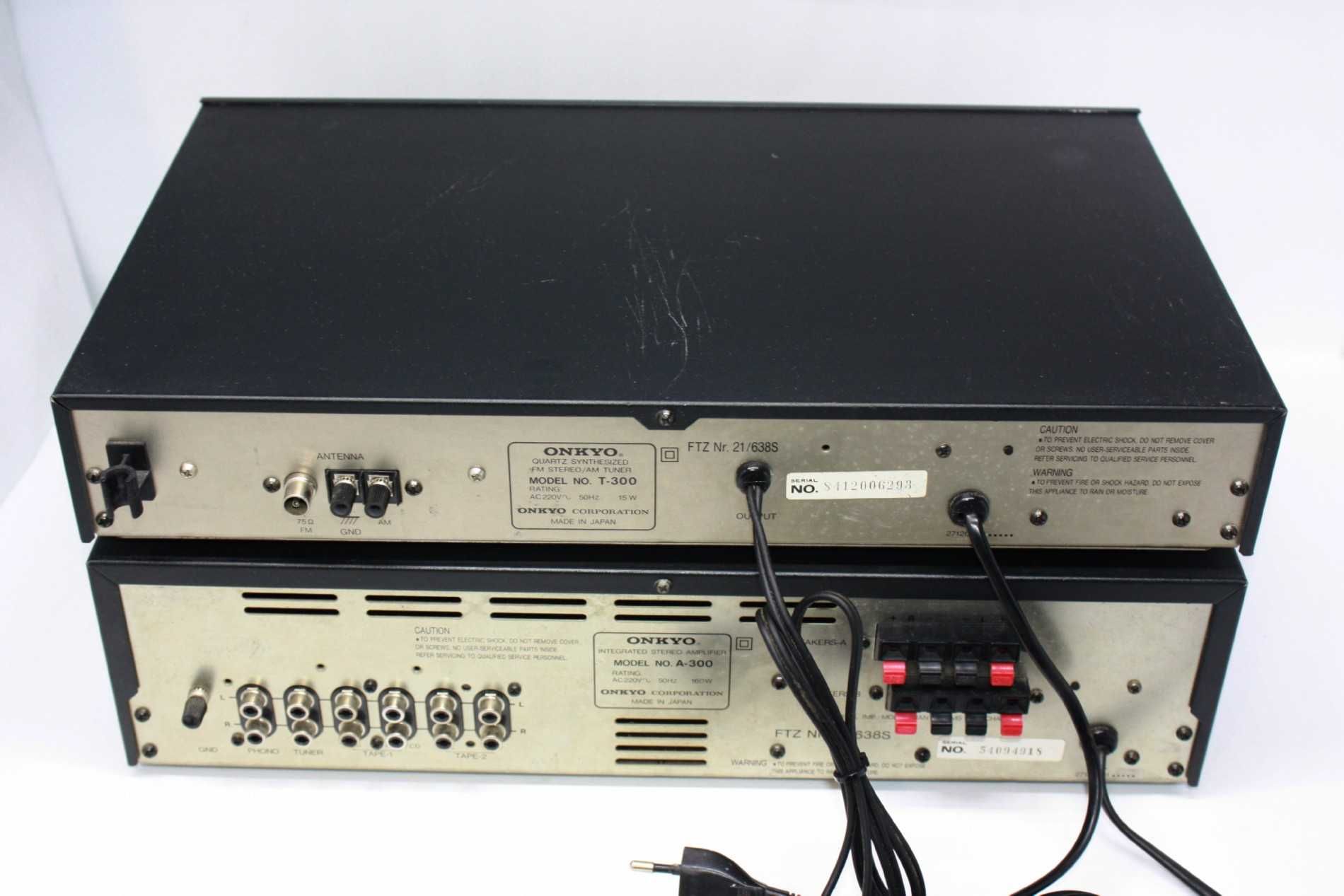Retro wieża Onkyo wzmacniacz A-300 + tuner T-300