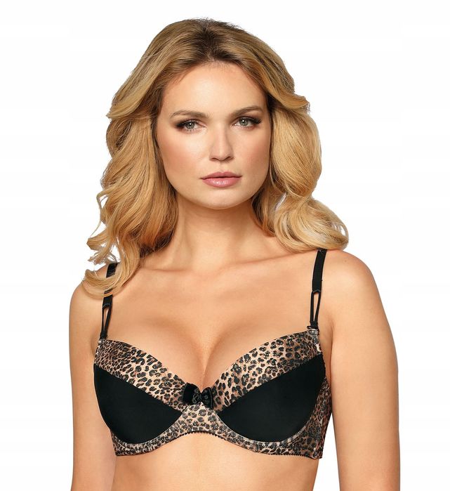 Róża Zoje Biustonosz Push-Up Panterka R. 80C