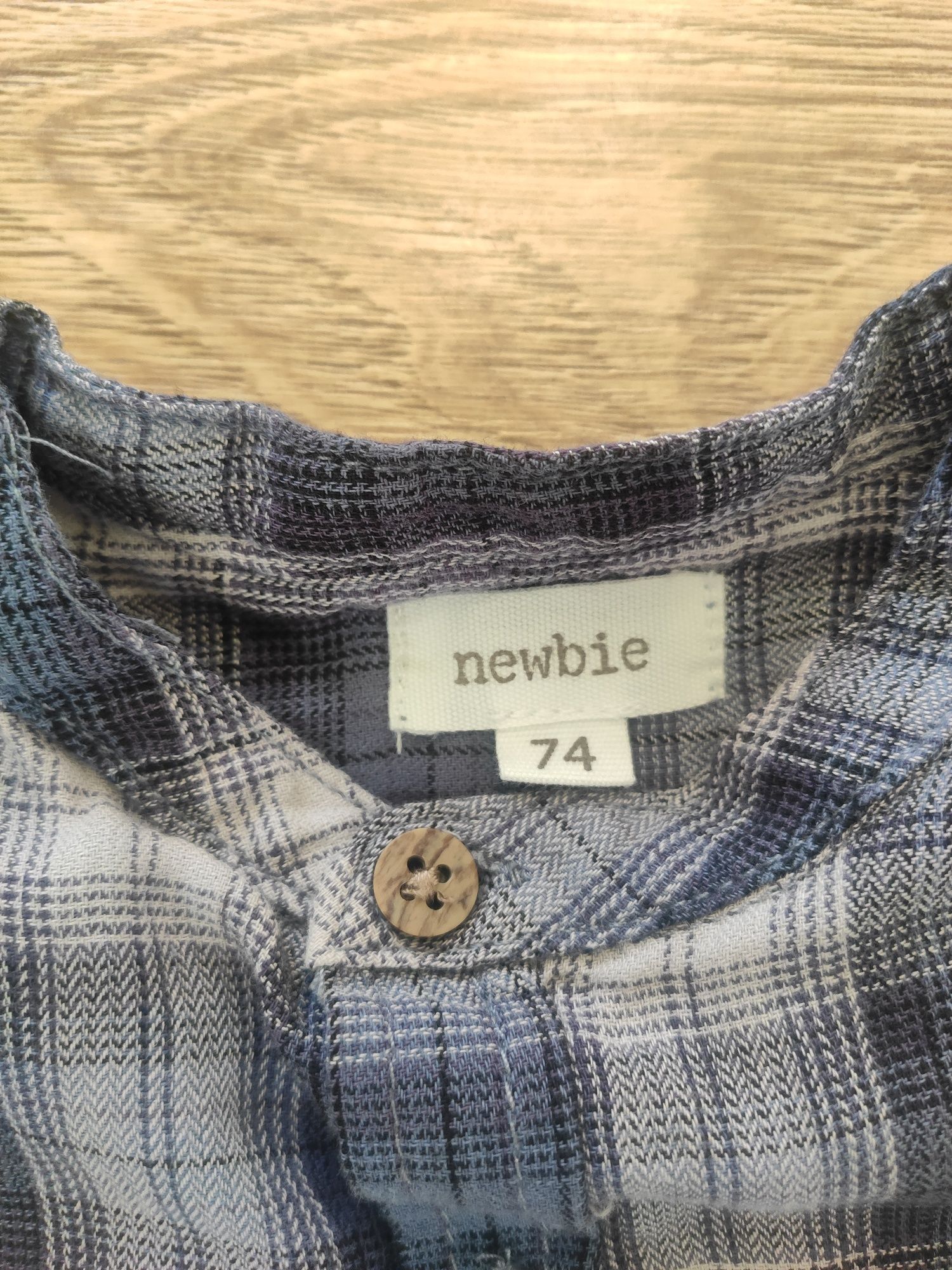 Zestaw koszula ogrodniczki Newbie chłopiec 74 krata