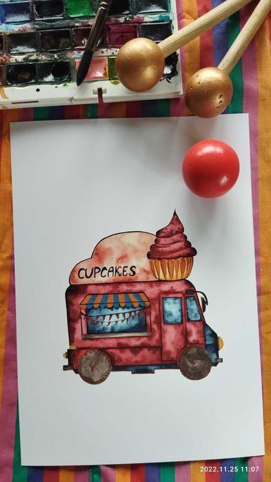 Plakat, ilustracja, akwarela do pokoju dziecięcego