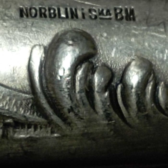 Sztućce Norblin i SK BM et.Cie. Varsovia. Przedwojenne posrebrzane