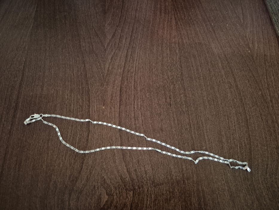 Śliczny łańcuszek 60 cm srebrny