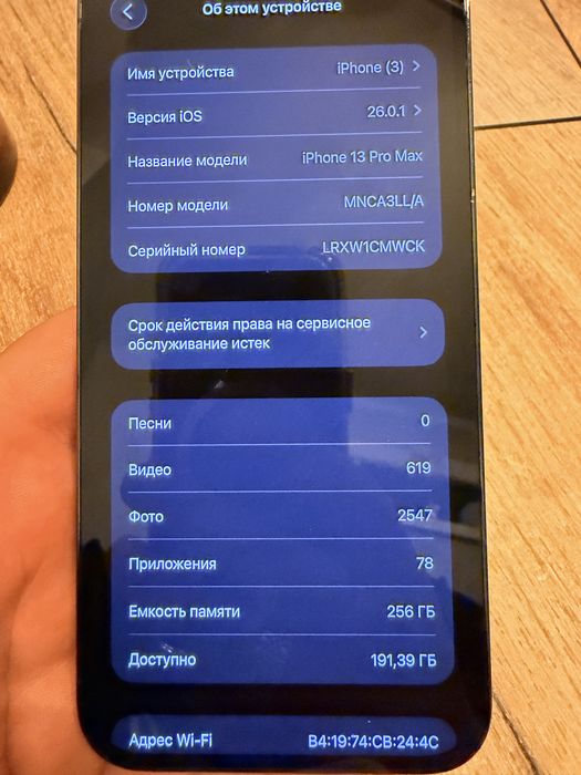 Iphone 13 pro max 256