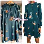 Sukienka w kwiaty M 38 mango wiskoza viscose rozkloszowana koszulowa n