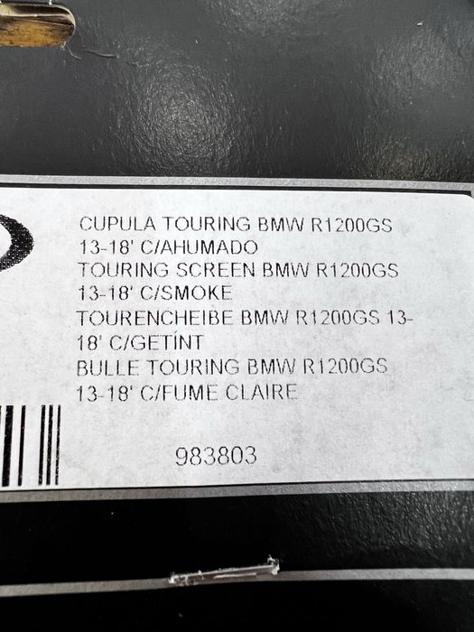 Visor pára brisas cupula Touring BMW R1200GS - NOVO