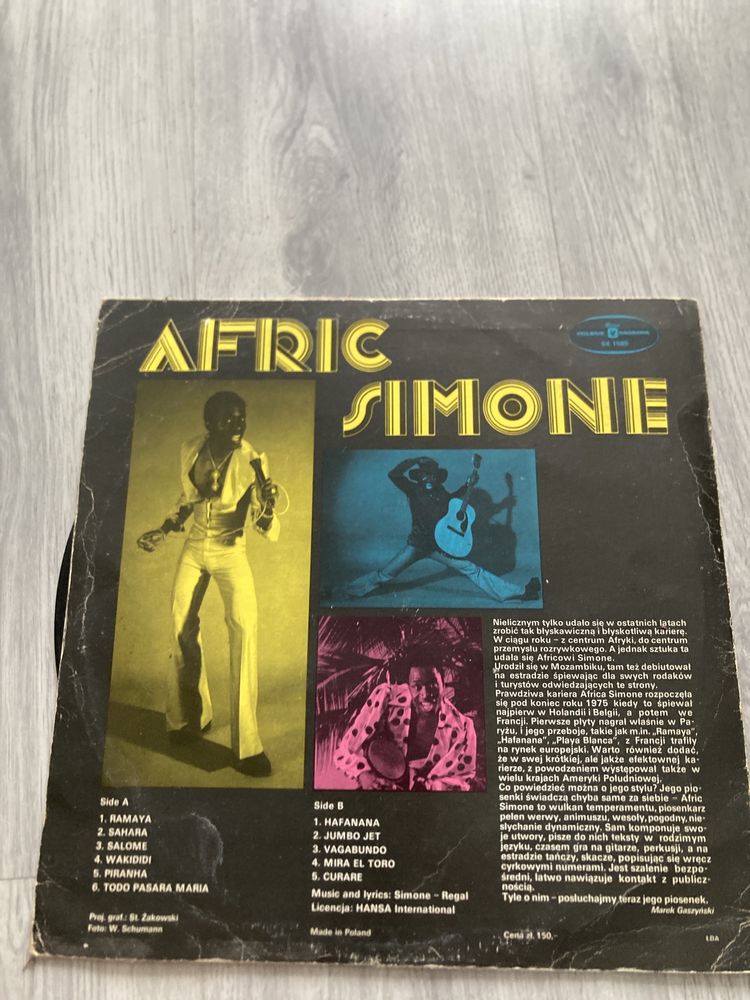 Płyta winylowa afric simone
