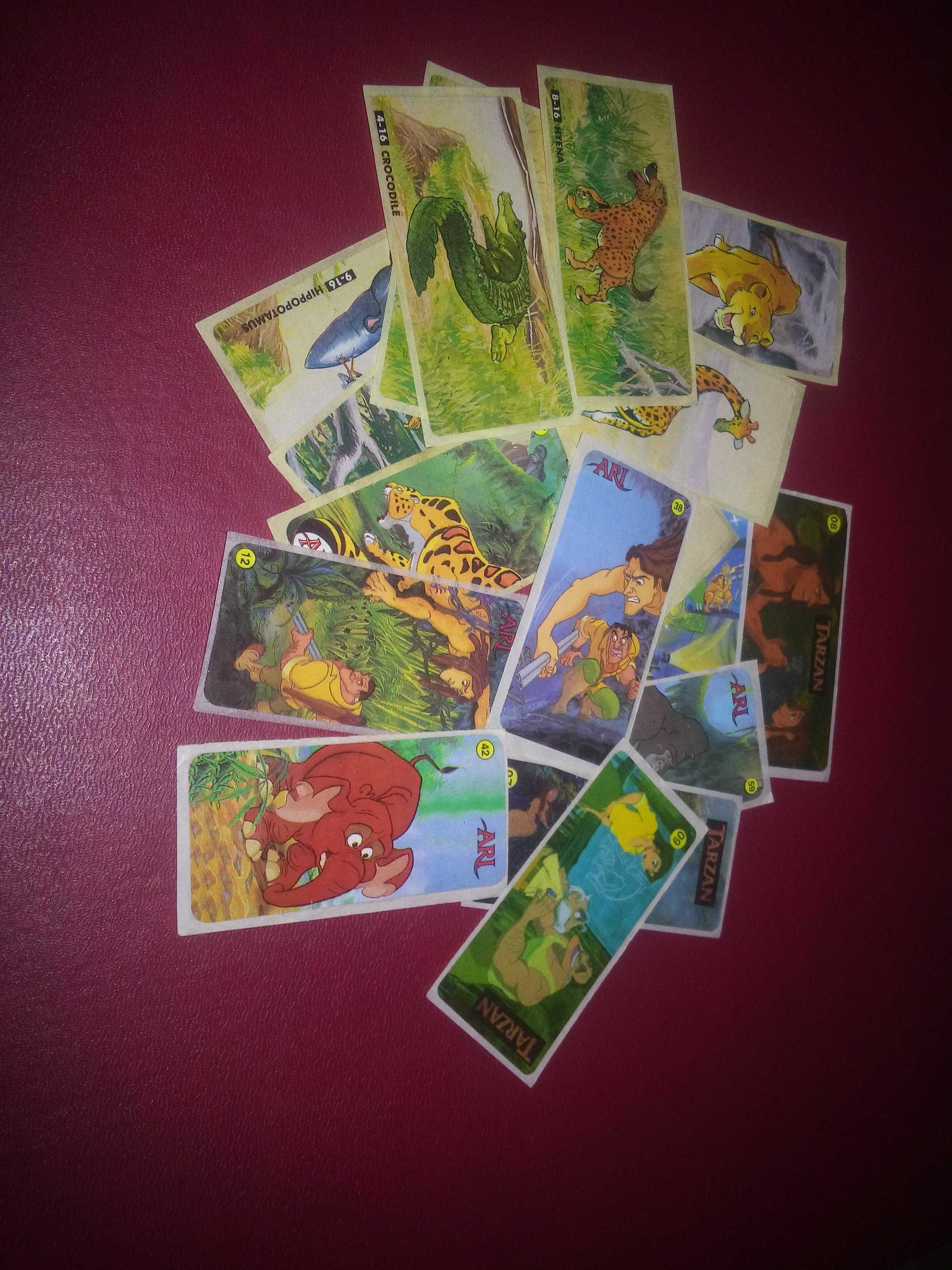 Наклейки из жвачек: "Jungle Kingdom" , "Тarzan".