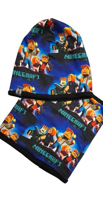 Czapka i komin zimowy zestaw Minecraft