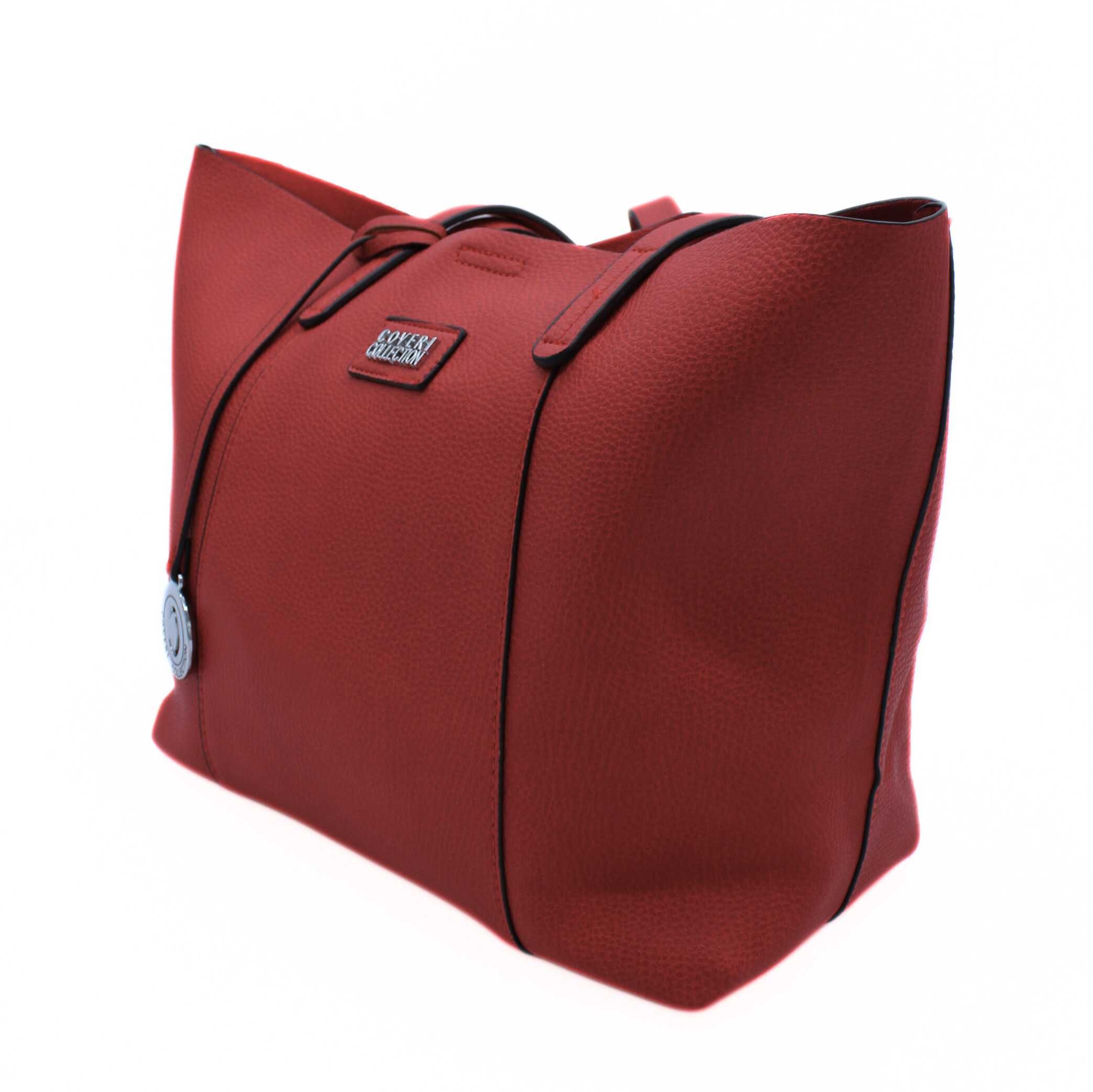 Czerwona torebka damska shopperka Coveri Collection CC5155-2