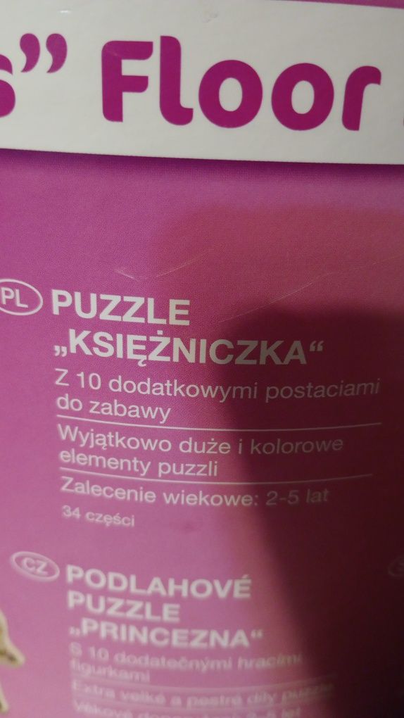 Puzzle duże wiaderko dla dziewczynki 2-5 lat