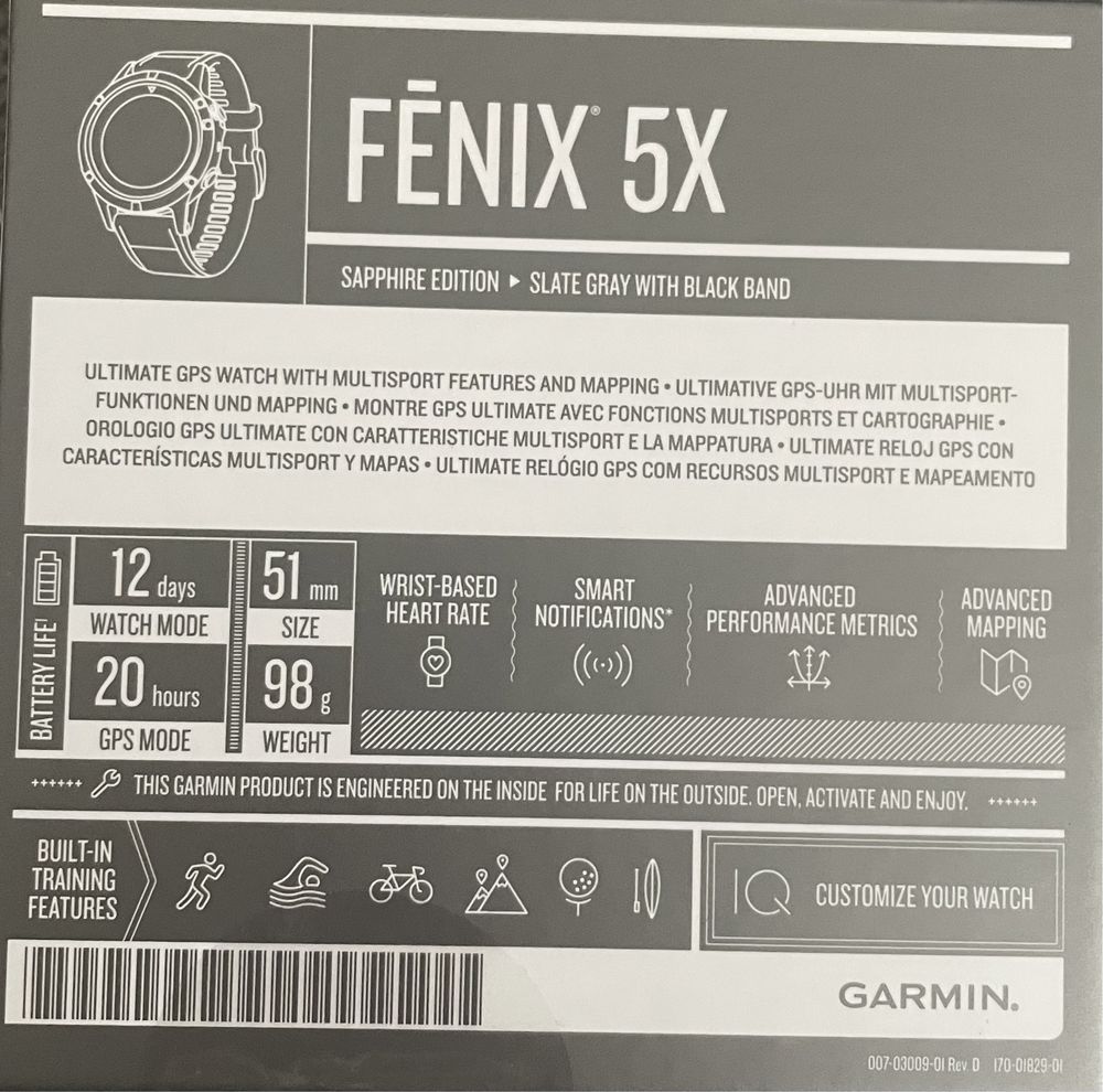 Garnin Fenix 5X Sapphire Edition