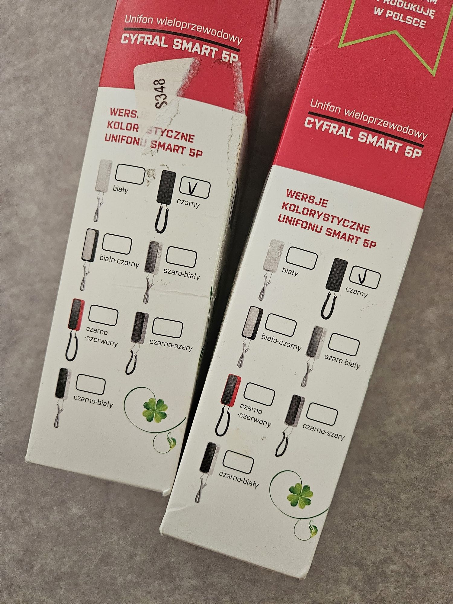 2 unifony (słuchawki) Cyfral Smart 5P Czarne
