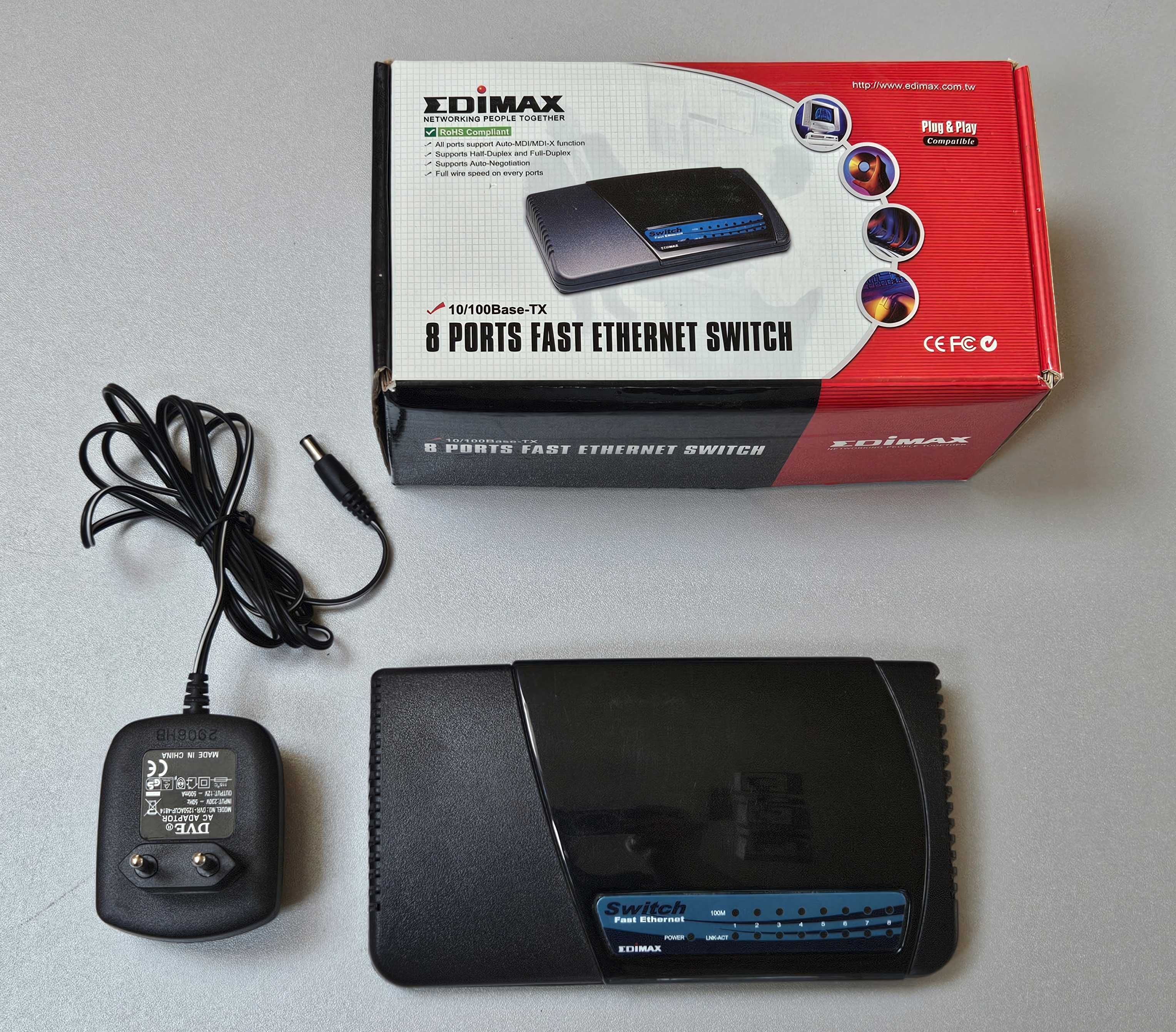 Коммутатор свитч 8 портов EUSSO, EDIMAX, 3COM
