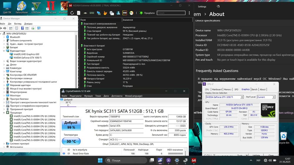 Игровой Xiaomi Mi Gaming 15.6 – Core i5/GTX 1050 Ti/32 ГБ/SSD 500гб