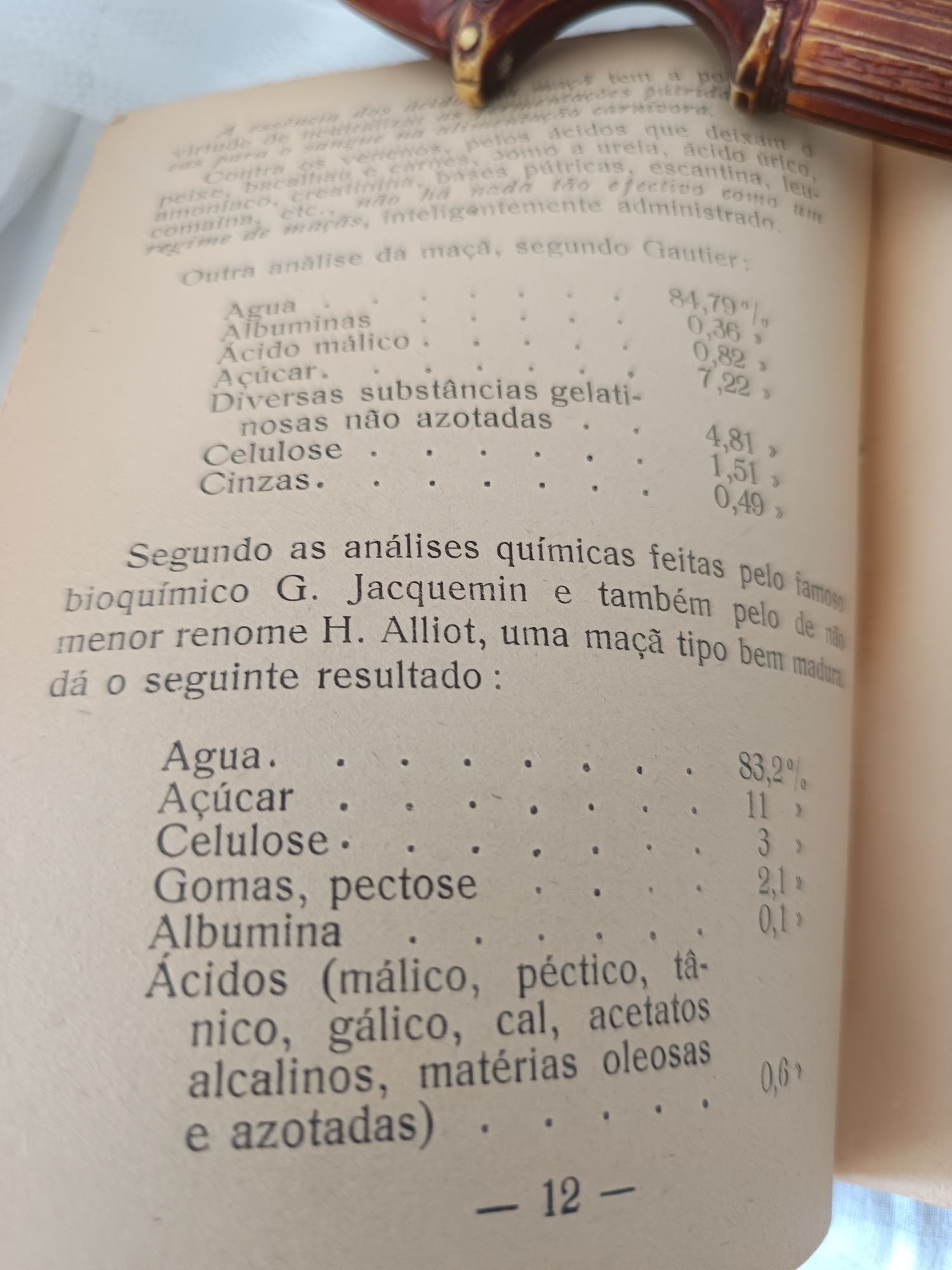 Livro antigo naturopatia "A maçã Salvação dos  doentes"Nicolas Capo.