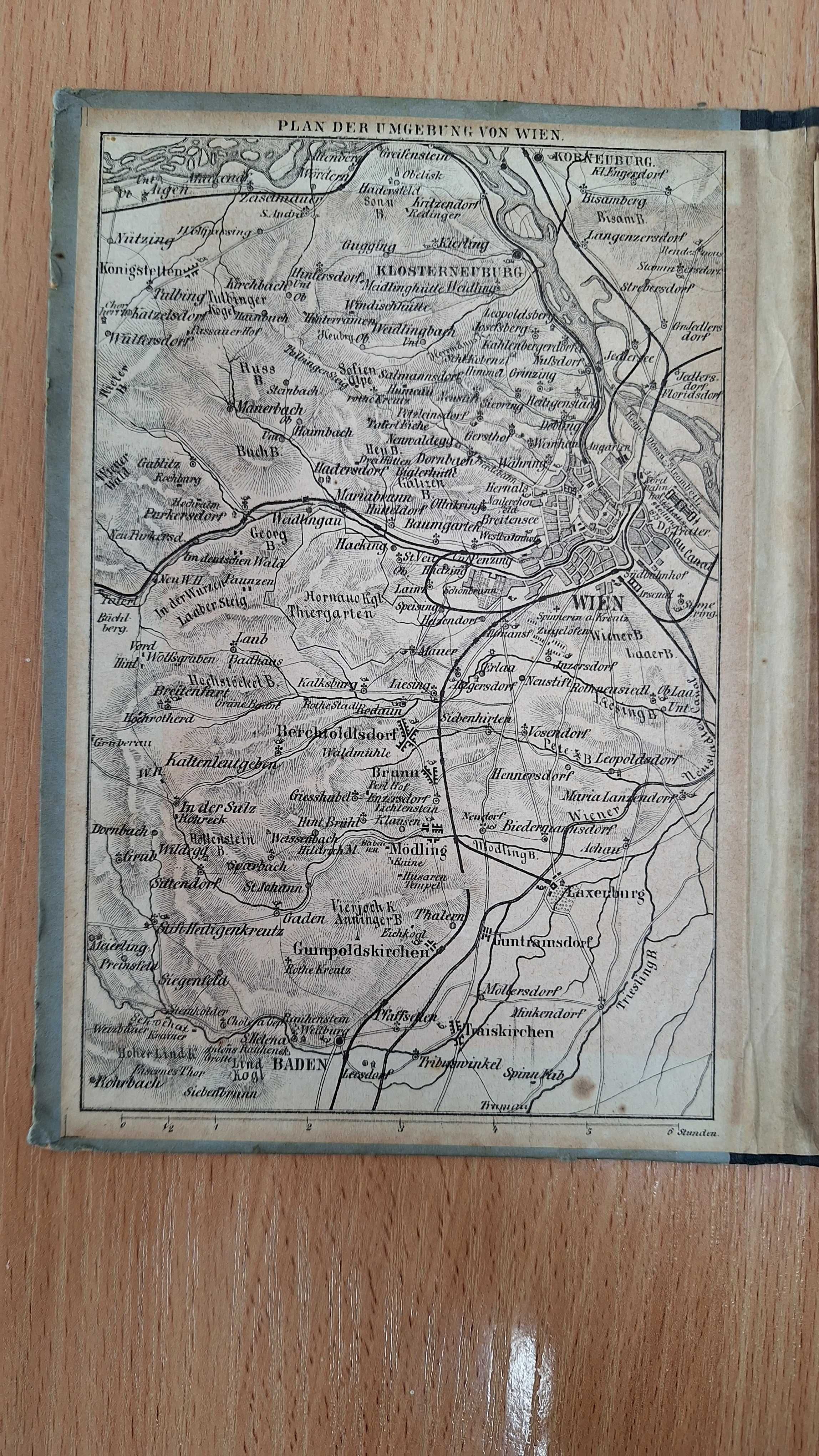 Stara przedwojenna mapa Wieden Austria