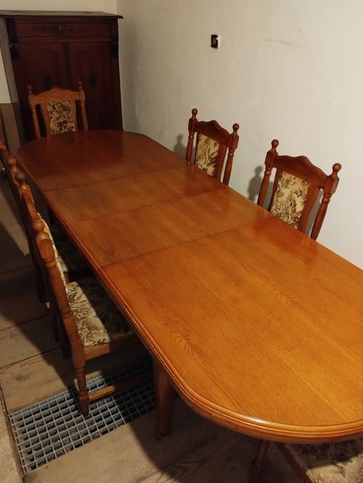 Stół MAX 250 cm + 6 krzeseł. DREWNODowóz do 50 km Gratis
