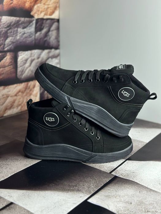 Мужские зимние ботинки UGG натуральная замша и мех угг