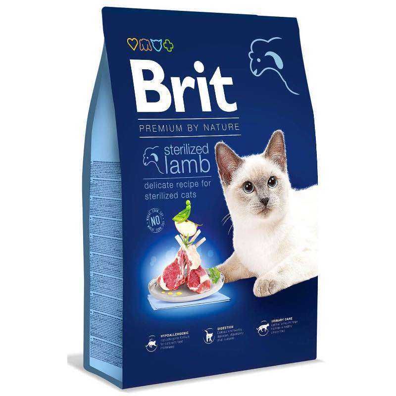 Brit Premium by Nature Cat Sterilized Lamb с ягненком 1,5 та 8кг