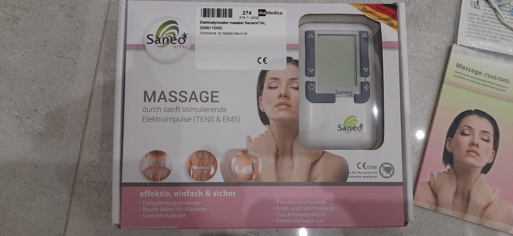 Elektrostymulator do masażu SaneoVITAL (EMS+TENS)