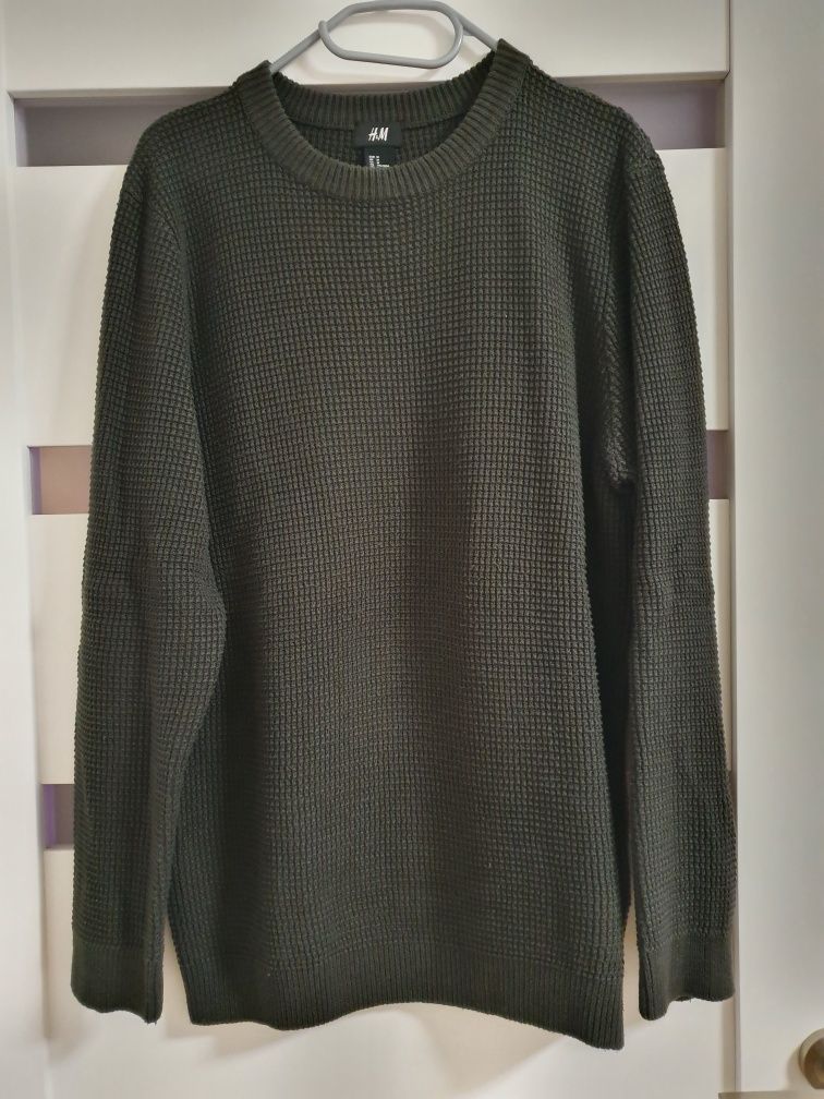 Sweter khaki H&M. 100% bawełna.