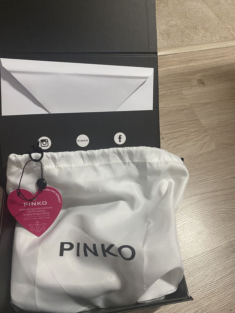 Pinko mini love bag icon simply brązowa