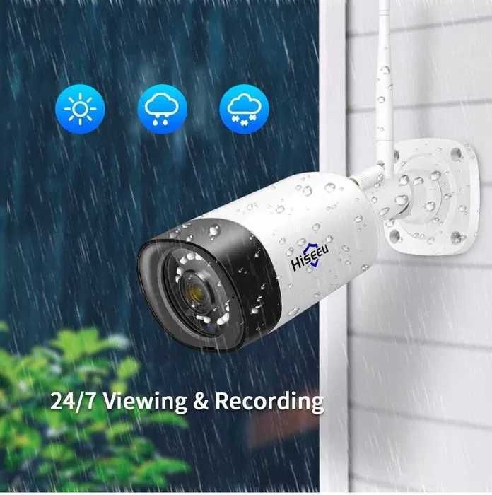 Sistema Vídeo Vigilância • WIFI • Exterior 3MP • 4 Câmaras • NOVO