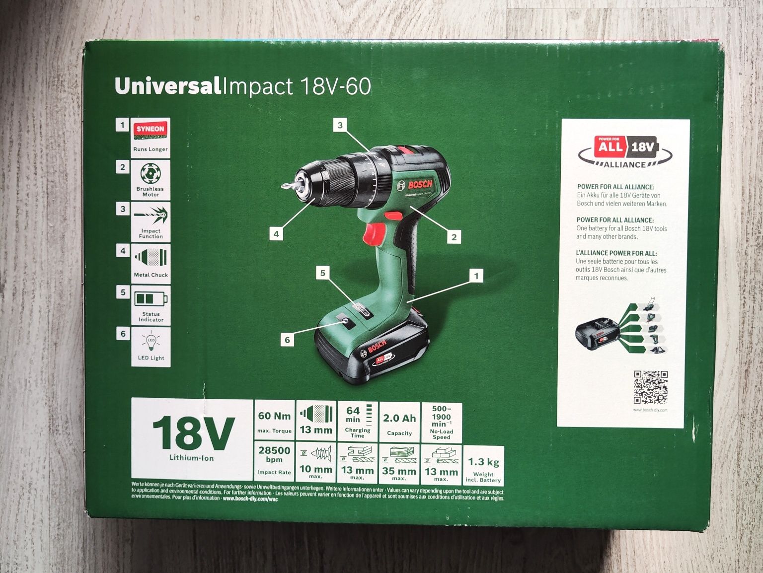 Ударний безщітковий шуруповерт Bosch UniversalImpact 18V-60 (НОВЕ)