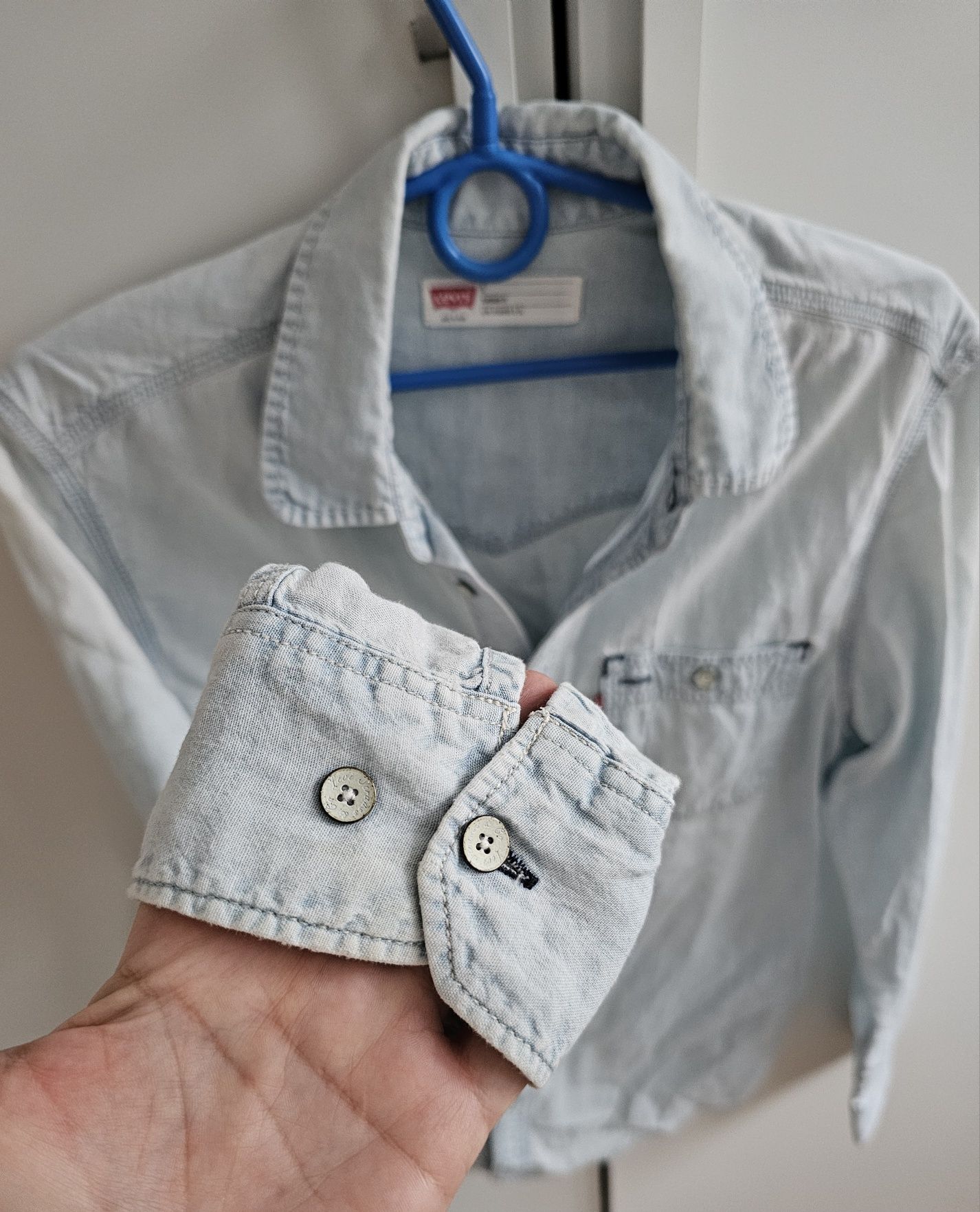 Levi's koszula jeansowa S niebieska babyblue standard levis