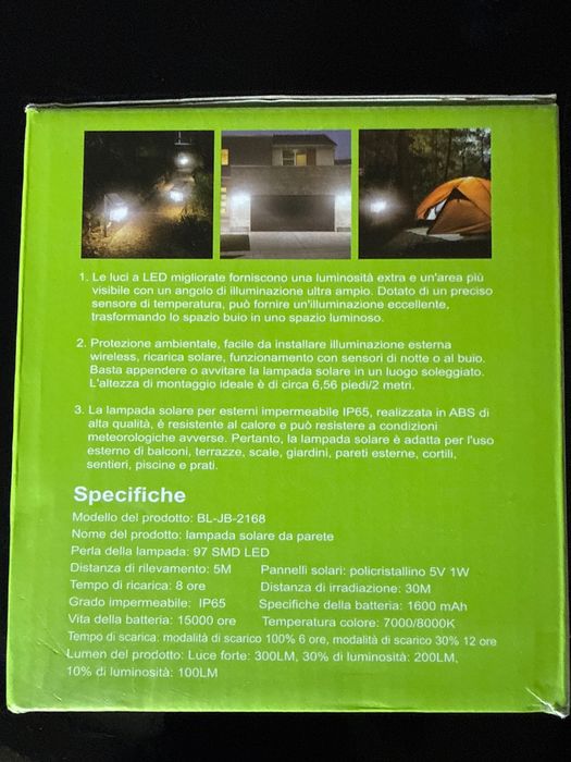 Solarna lampa led z czujnikiem ruchu