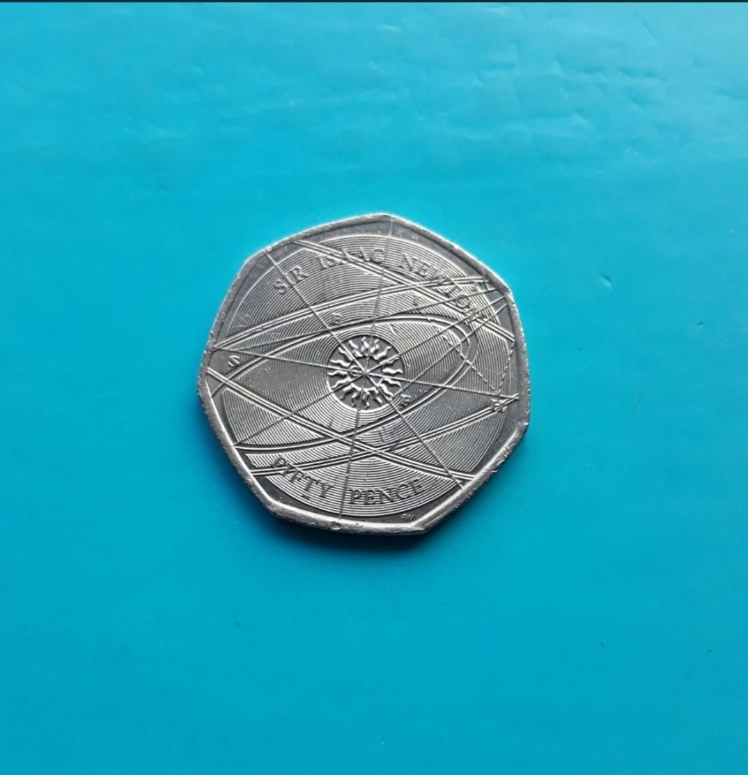 Moneta 50 pensów 2017 - Isaac Newton - Wielka Brytania (812/4)