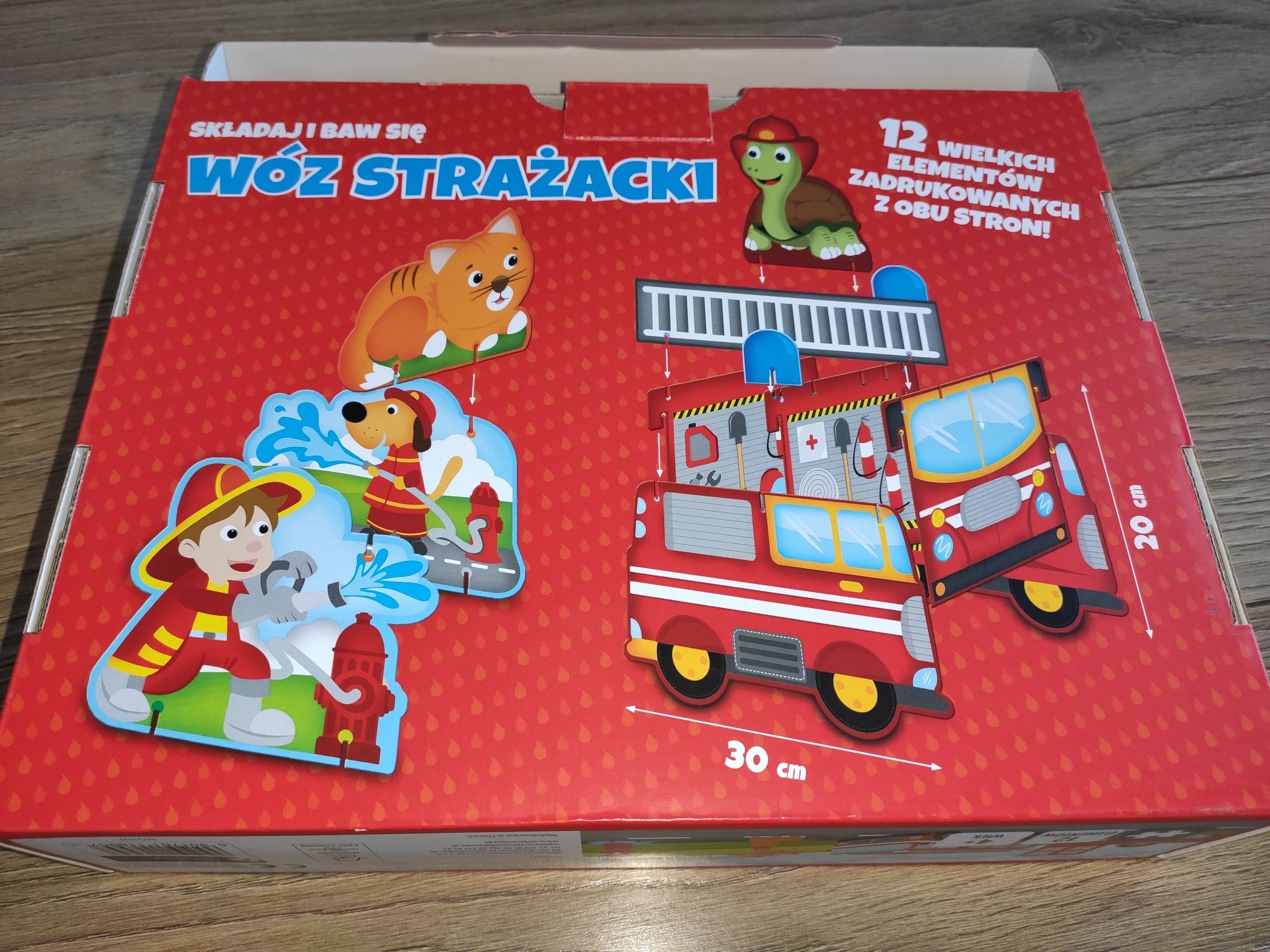 Puzzle 3D wóz strażacki dla 3-4 latka